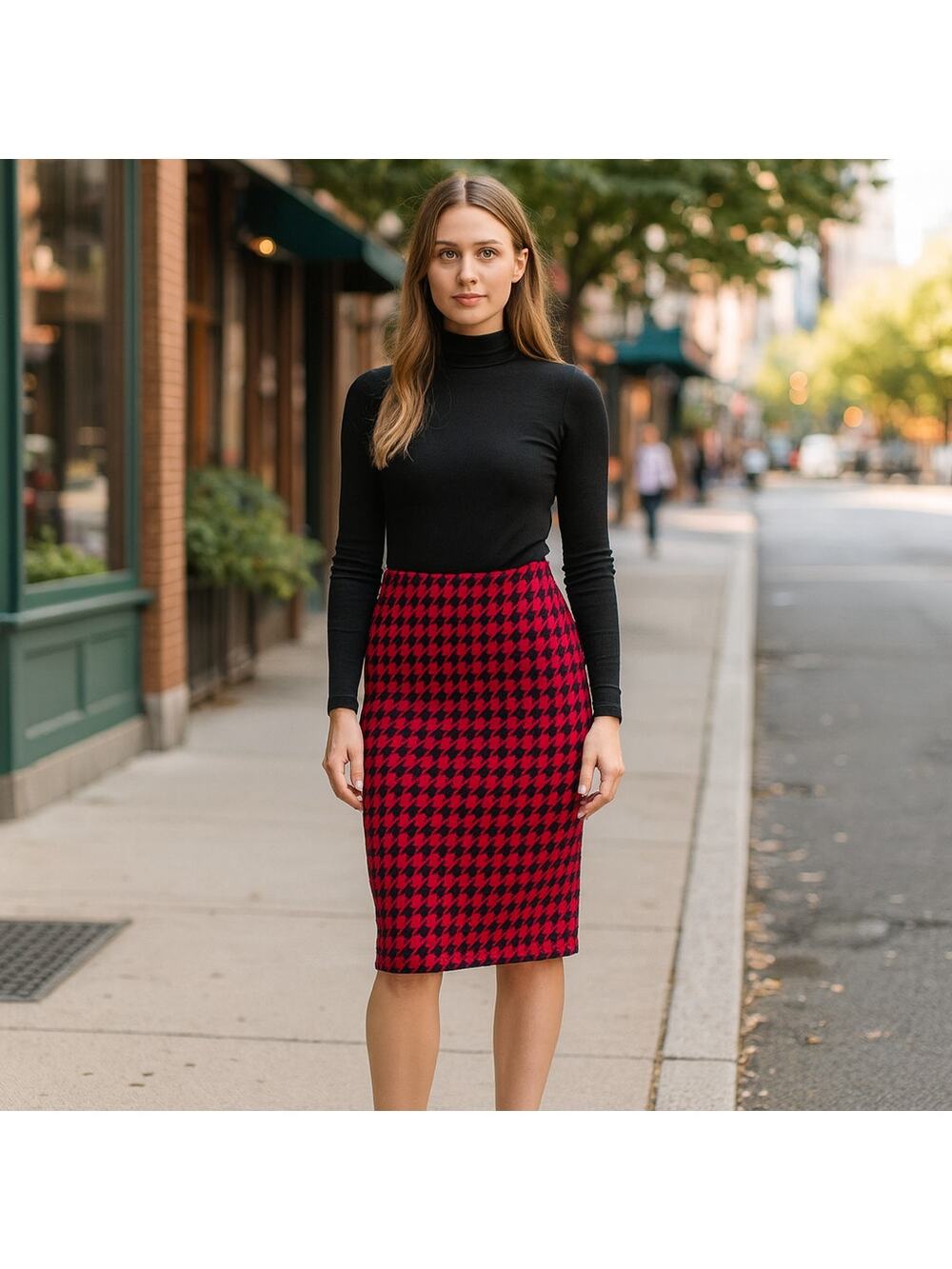 Cathy Daniels Skirt Houndstooth